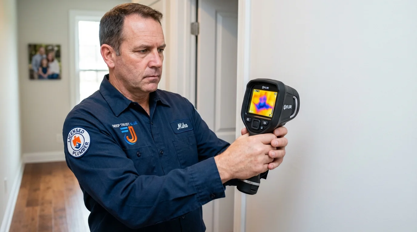 Thermal imaging leak detection by Johns Plumbing LLC in La Porte
